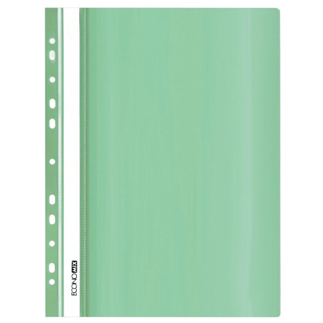 Швидкозшивач пл. евро перф."Еconomix" /Е31510-84/ А4 м'ятна, глянець,120/160 мкм (10), фото 1