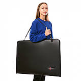 Папка-портфель А2 для Ескізів "SANTI" /492284/ з тканинними ручками, чорна (1/12), фото 2