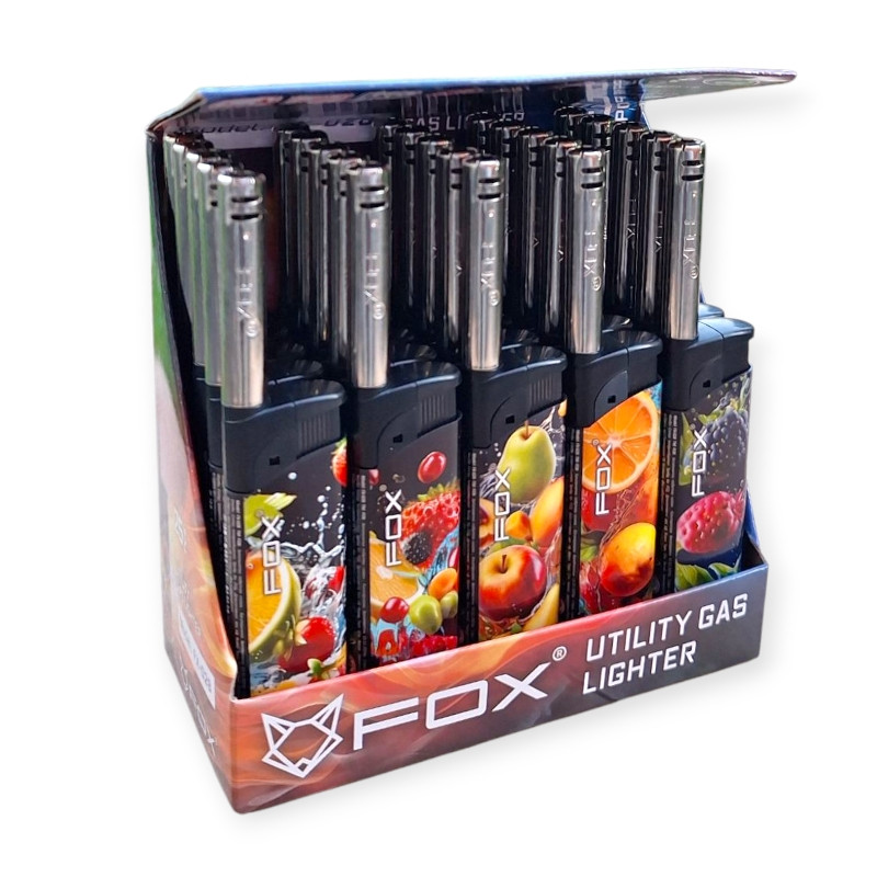 Запальничка побутова FOX пьезо кухонна 25 шт/блок, фото 1