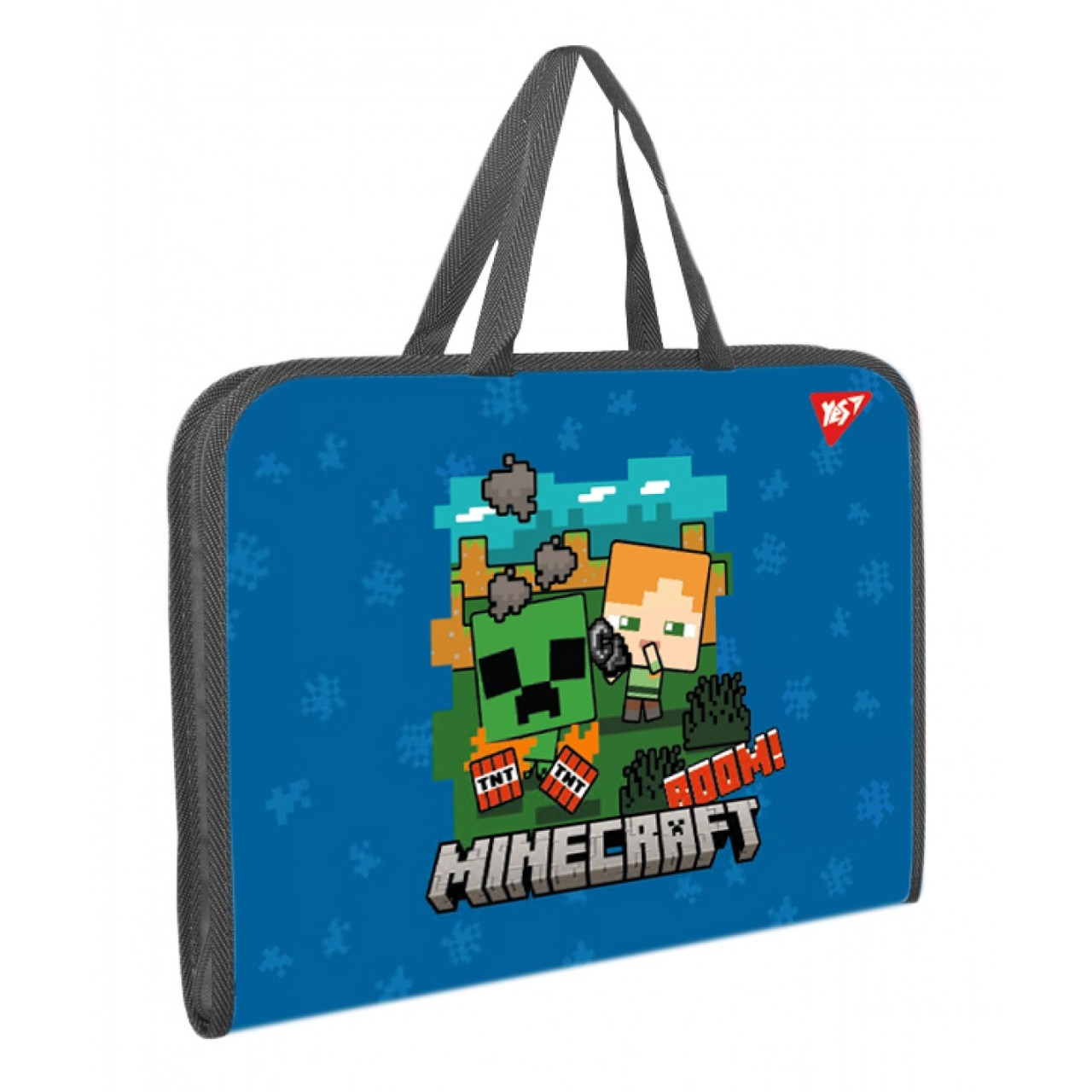 Папка-портфель на блискавці А4+ "Yes" /492237/ "Minecraft. Alex" з ткан. ручк. (1/12/48), фото 1