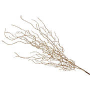 Флористичний декор 70 см Штучна гілка покрита гліттером для композицій Золотистий