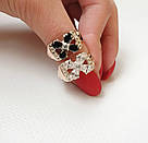 Срібна каблучка з золотими накладками, фото 4