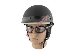 Шолом для чопера City-Bike BLD-513 Matte Black S + Goggles Мотошолом каска