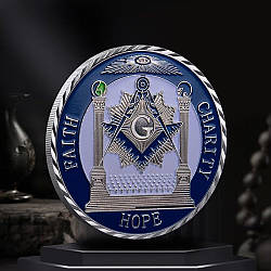 Сувенірна монета "масонства Північної Кароліни" сильвер. в капсулі