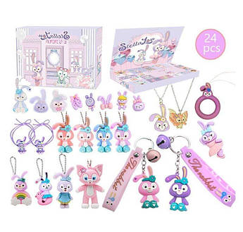 Адвент-календар 24 віконця фігурки героїв аксесуари брелоки в коробці