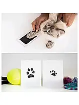 Набір відбитків лап хатніх вихованців До 12см лапка червоний колір