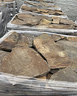 Сланець закарпатський коричневий / камінь для доріжок та облицювання