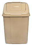 Відро для сміття пластикове Будиночок 18 літрів капучино 25*20*44 см (ПолімерАгро), фото 3