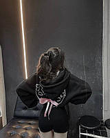 Жіночий зіп-худі , Тканина: якісна тринитка на флісі Розмір: 42-46 ( one size ) Колір: чорний