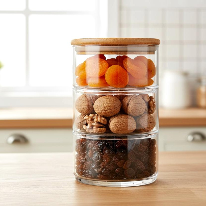 Набір банок для зберігання Ardesto Midori 3×400 мл, боросилікатне скло