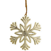 Прикраса-підвіска пластикова Chomik "Олень, сніжинка, сніговик", комплект 3 шт, золотисті, фото 4