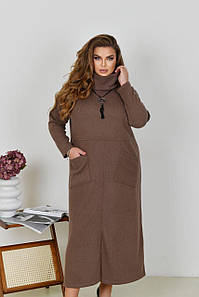 Довга тепла сукня ангора вовна великого розміру Розміри: 46-48, 50-52, 54-56