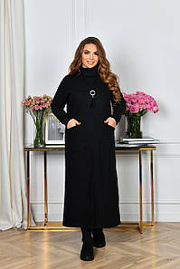 Довга тепла сукня ангора вовна великого розміру Розміри: 46-48, 50-52, 54-56