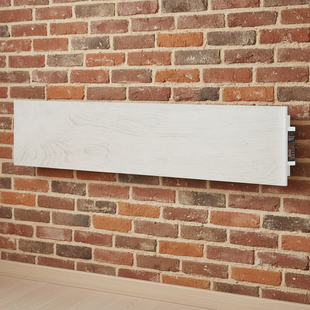 Керамічний теплий плінтус c програматором Flyme 420PW біле дерево, фото 1
