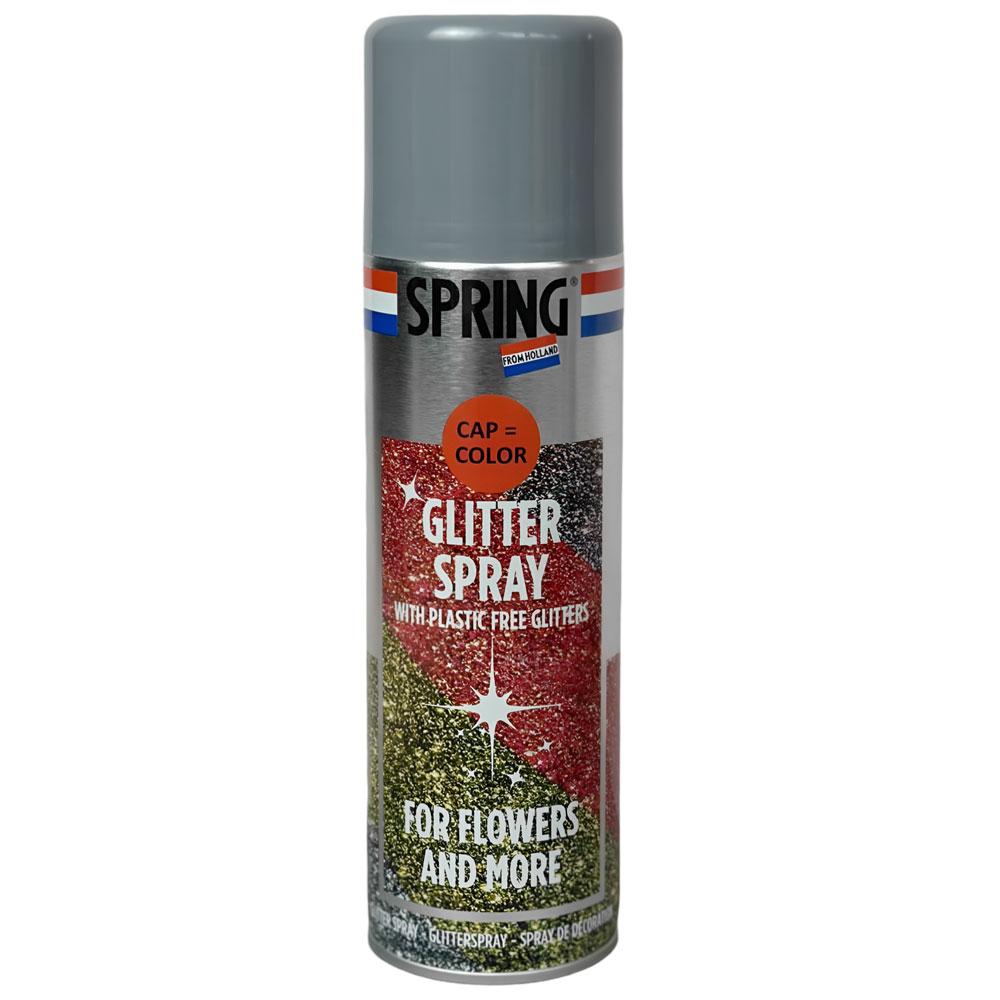 Спрей із сріблястим глітером для декору Spring 300 мл, фото 1