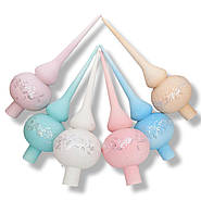 Новорічні іграшки верхівка на ялинку бархат віночок, фото 2