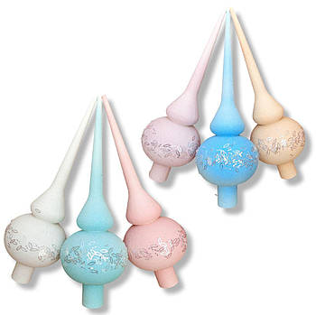 Новорічні іграшки верхівка на ялинку бархат віночок