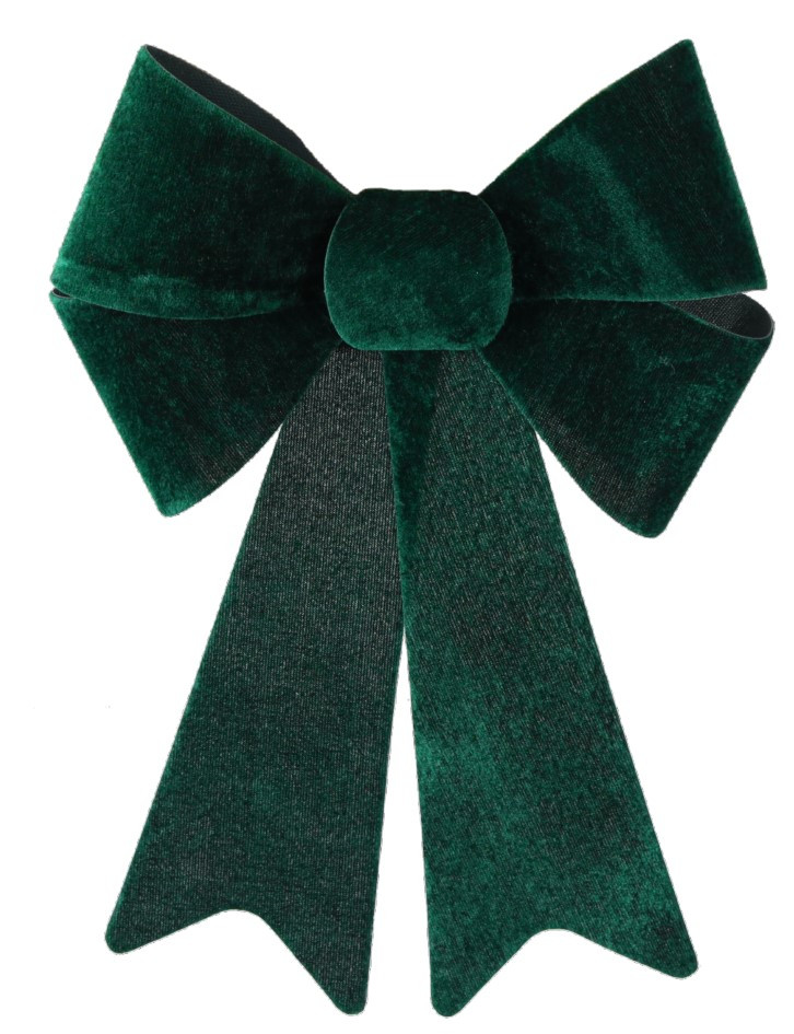 Бант декоративний Chomik велюр, 23х38 см, зелений
