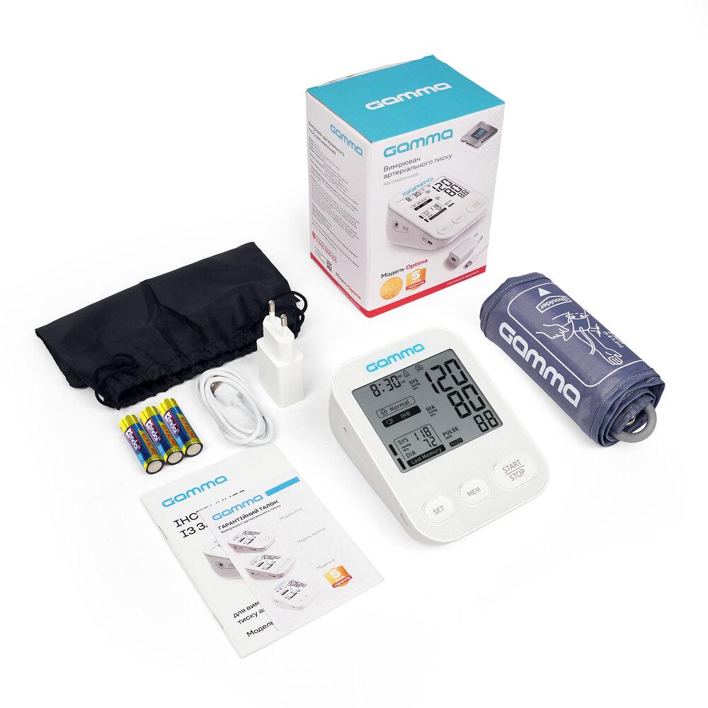 Автоматичний тонометр Gamma Optima на плече с Type-C. Точний тонометр-автомат. Автоматичний вимірювач тиску. Тискомір, фото 1