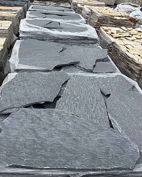 Сланець чорний / дикий камінь для мощення доріжок та облицювання