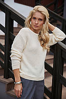 Повітряний жіночий джемпер з натуральної вовни лимонний