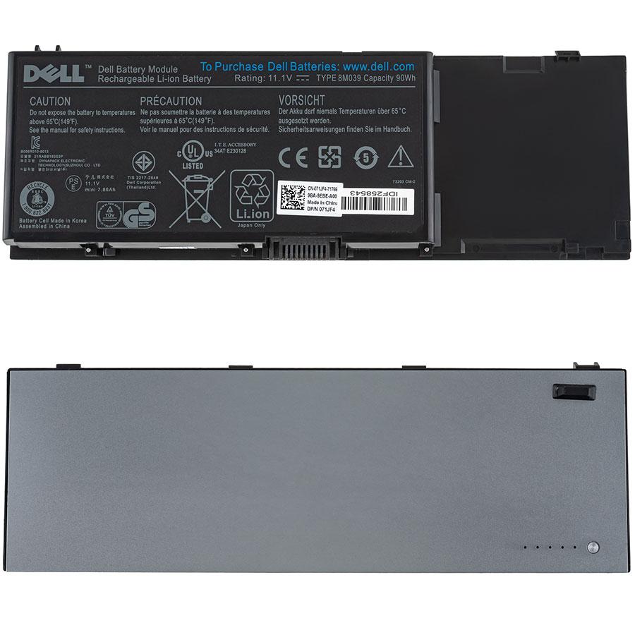 Оригінальна батарея для ноутбука DELL 4P887 (Precision M6500) 11.1V, 8400mAh, Silver, фото 1