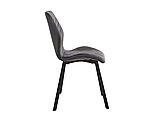 Стілець N-54 темно-сірий велюр + чорний, фото 2
