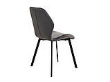 Стілець N-54 темно-сірий велюр + чорний, фото 3