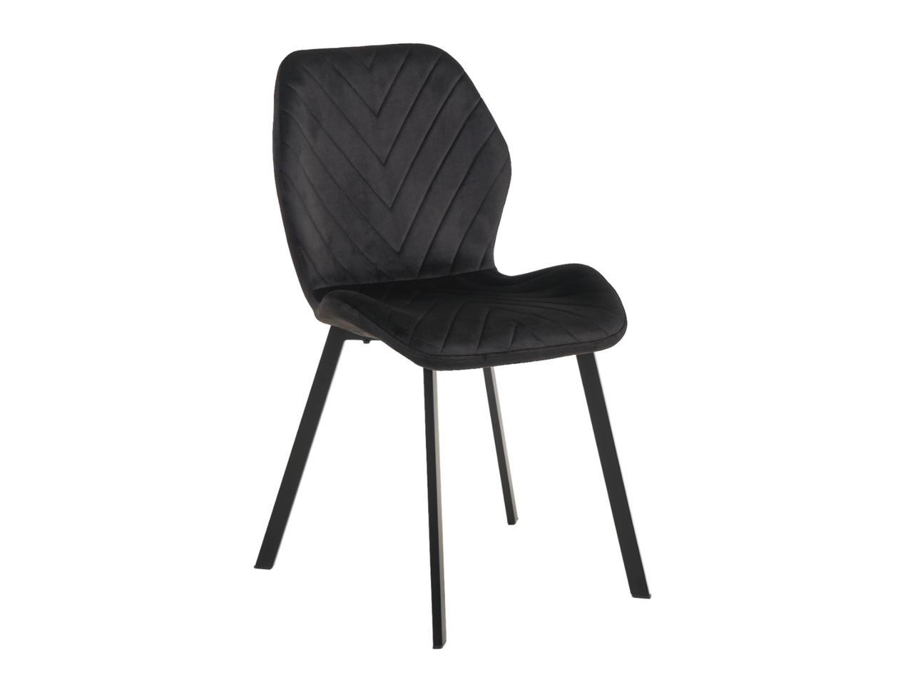 Стілець N-54 чорний велюр + чорний, фото 1