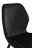 Стілець N-54 чорний велюр + чорний, фото 7