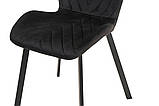Стілець N-54 чорний велюр + чорний, фото 8