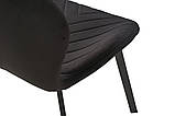 Стілець N-54 чорний велюр + чорний, фото 9