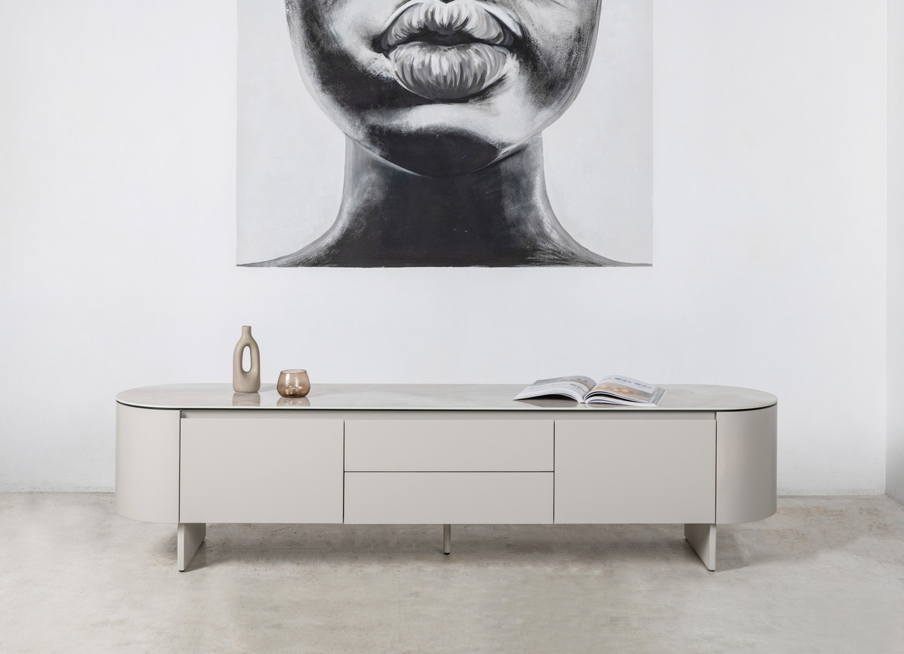 ТВ-тумба "Лунаріо" айворі онікс + айворі, фото 1