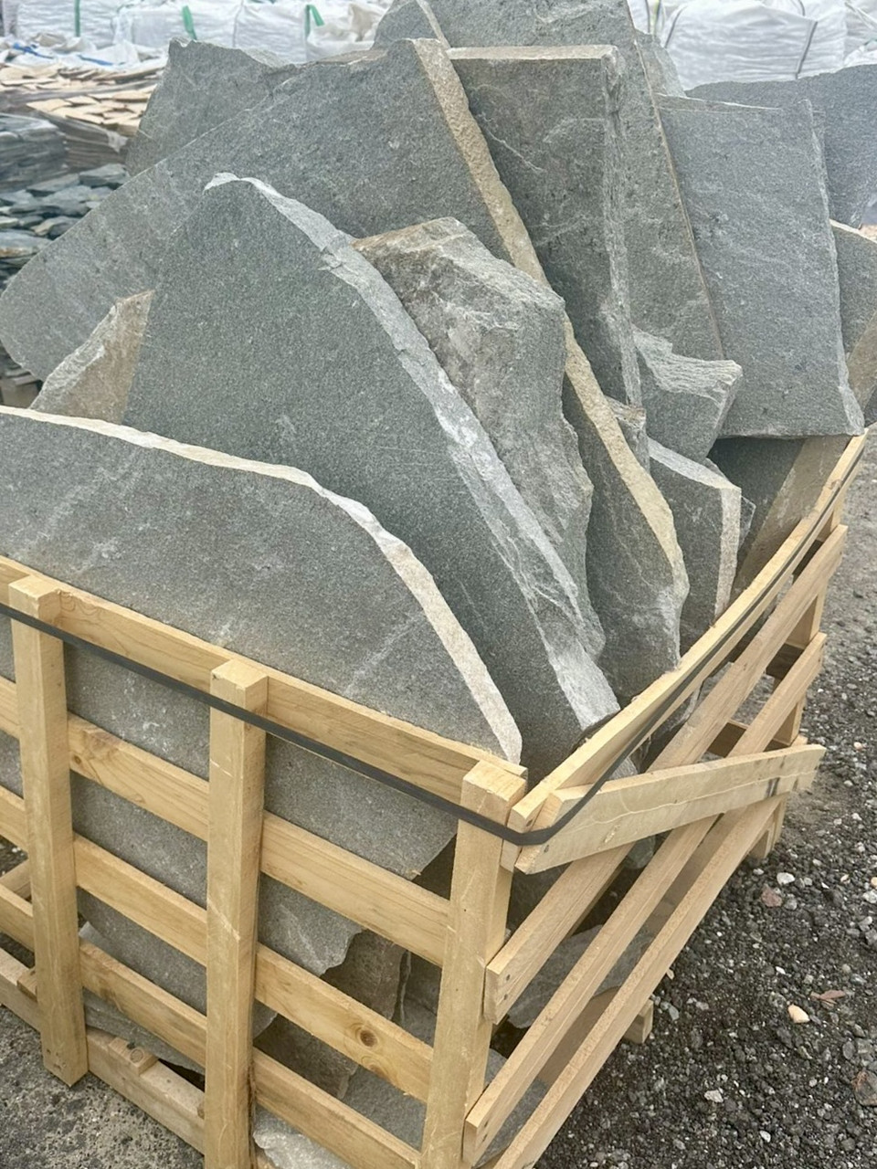 Камінь (великий розмір) для покрокових доріжок сланець сірий, фото 1