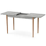 Розсувний стіл Неман МОНО прямокутний Бетон/Лак, фото 2