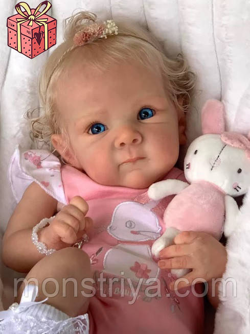 🌸 Реалістична лялька Реборн 48 см, м'яконабивна з аксесуарами