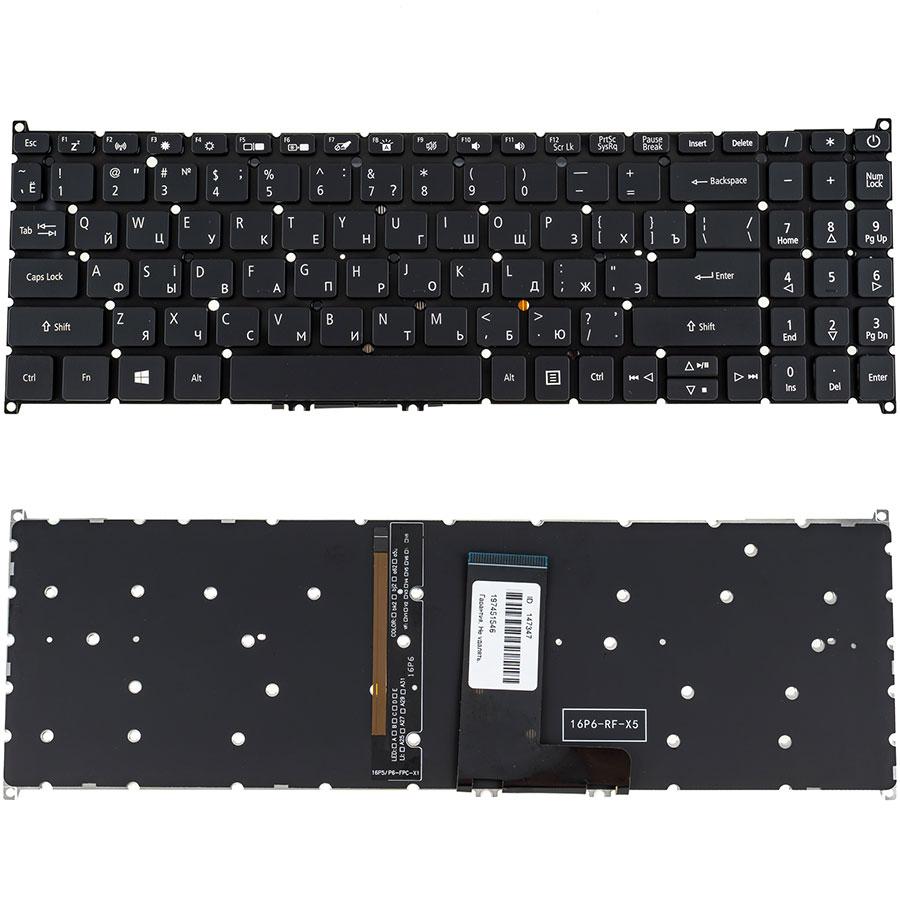 Клавіатура для ноутбука ACER (SW: SF315-51) ukr, black, без фрейма, підсвічування клавіш(оригінал), фото 1