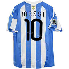 Мужская  Футболка Месси 10 Аргентина 2010  Чемпионат Мира Messi Adidas Argentina