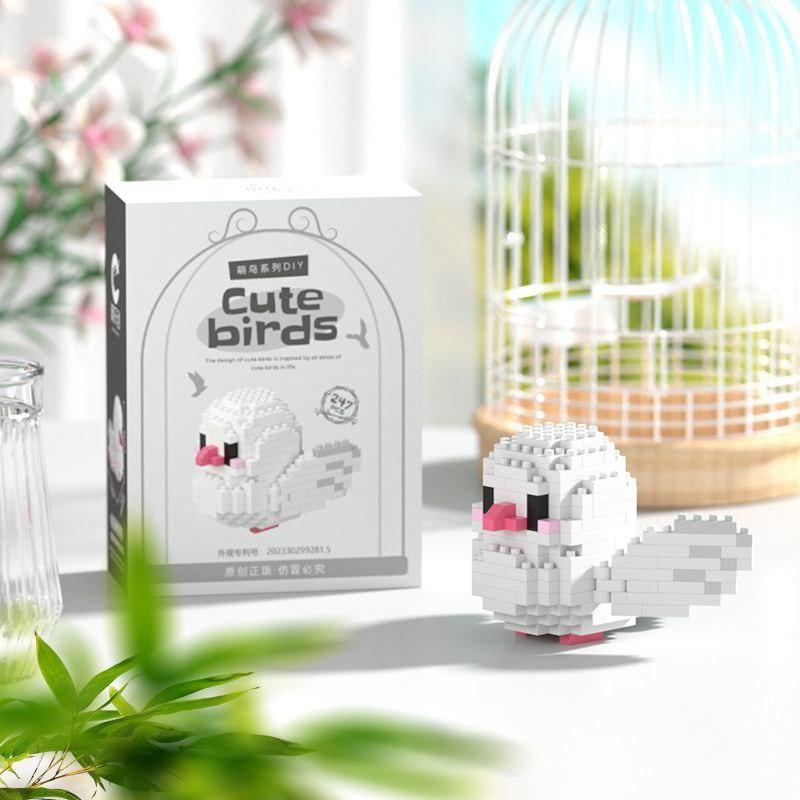 Конструктор блоковий дитячий птичка Голуб білий