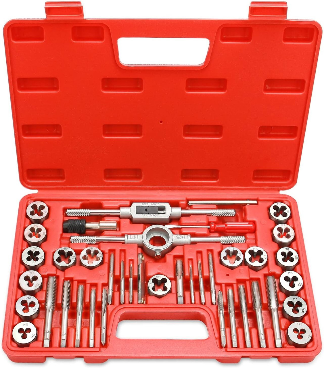 Набір мітчиків та плашок метричний 40 пр. REWOLT T1136, фото 1