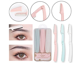 Бритва косметична для брів та обличчя, складана, 3 шт