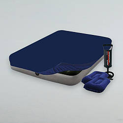 Комплект Intex 64109-3: матрац + насос + 2 подушки + наматрацник