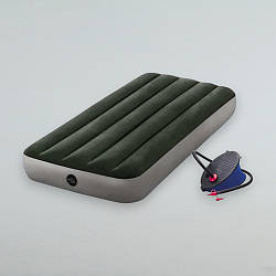 Туристичний матрац Intex 64760 76×191×25 см із ручним насосом