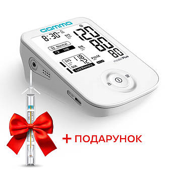 Тонометр (тискомір)  автоматичний Gamma  Plus с адаптером TYPE-C ,вимірювач тиску + Термометр Gamma в подарунок