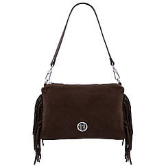 Жіноча замшева сумка клатч Nomade від Tuscany TL142495 (Темно-коричневий)