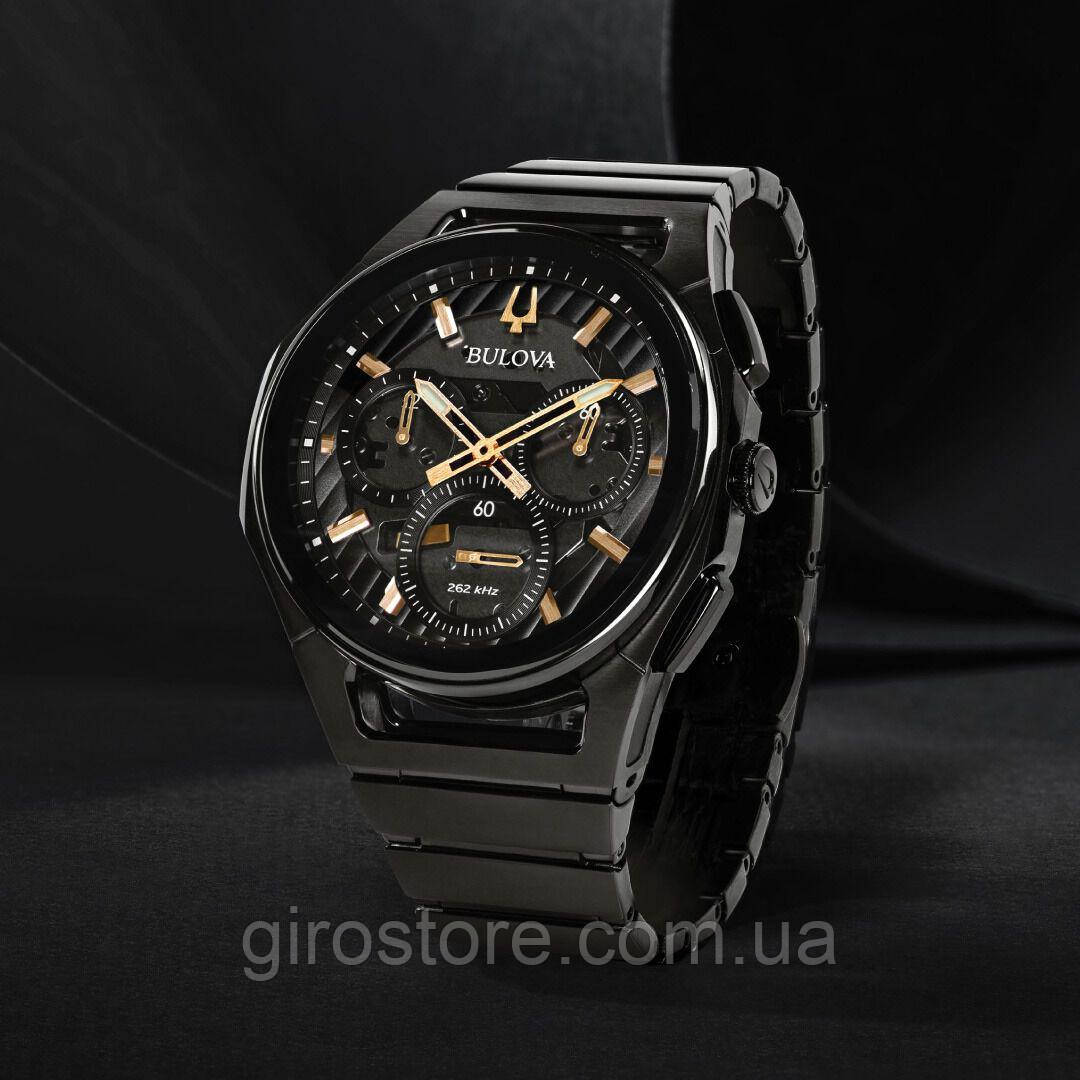 Bulova CURV 98A206, неперевершена точність — частота коливань 262 кГц, вигнуте сапфірове скло антивідблиск, фото 1