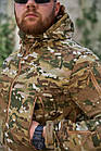 🔥  Куртка Soft Shell "Bayraktar" - Multicam  (для полювання та риболовлі, тактичні, теплі, військові), фото 9