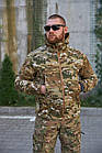 🔥  Куртка Soft Shell "Bayraktar" - Multicam  (для полювання та риболовлі, тактичні, теплі, військові), фото 4
