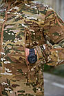 🔥  Куртка Soft Shell "Bayraktar" - Multicam  (для полювання та риболовлі, тактичні, теплі, військові), фото 10