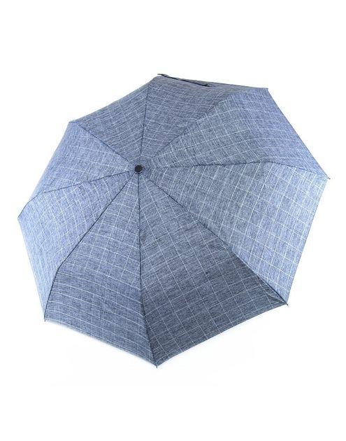 Парасоля Parachase №3256 автомат унісекс (чоловічий та жіночий) у клітинку на 8 спиць з прямою дерев'яною ручкою Сіра, фото 1
